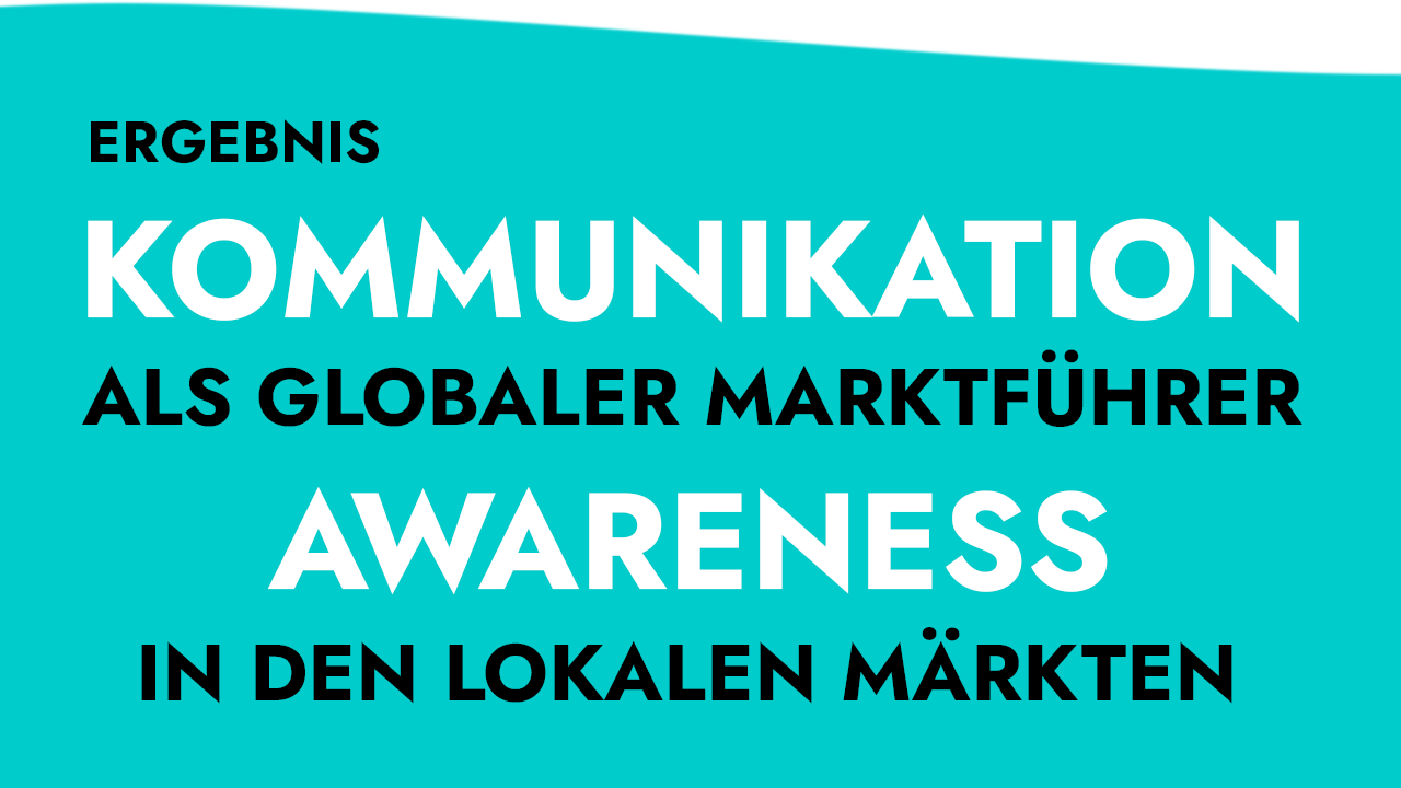 Ergebnis: Kommunikation als globaler Marktführer, Awareness in den lokalen Märkten